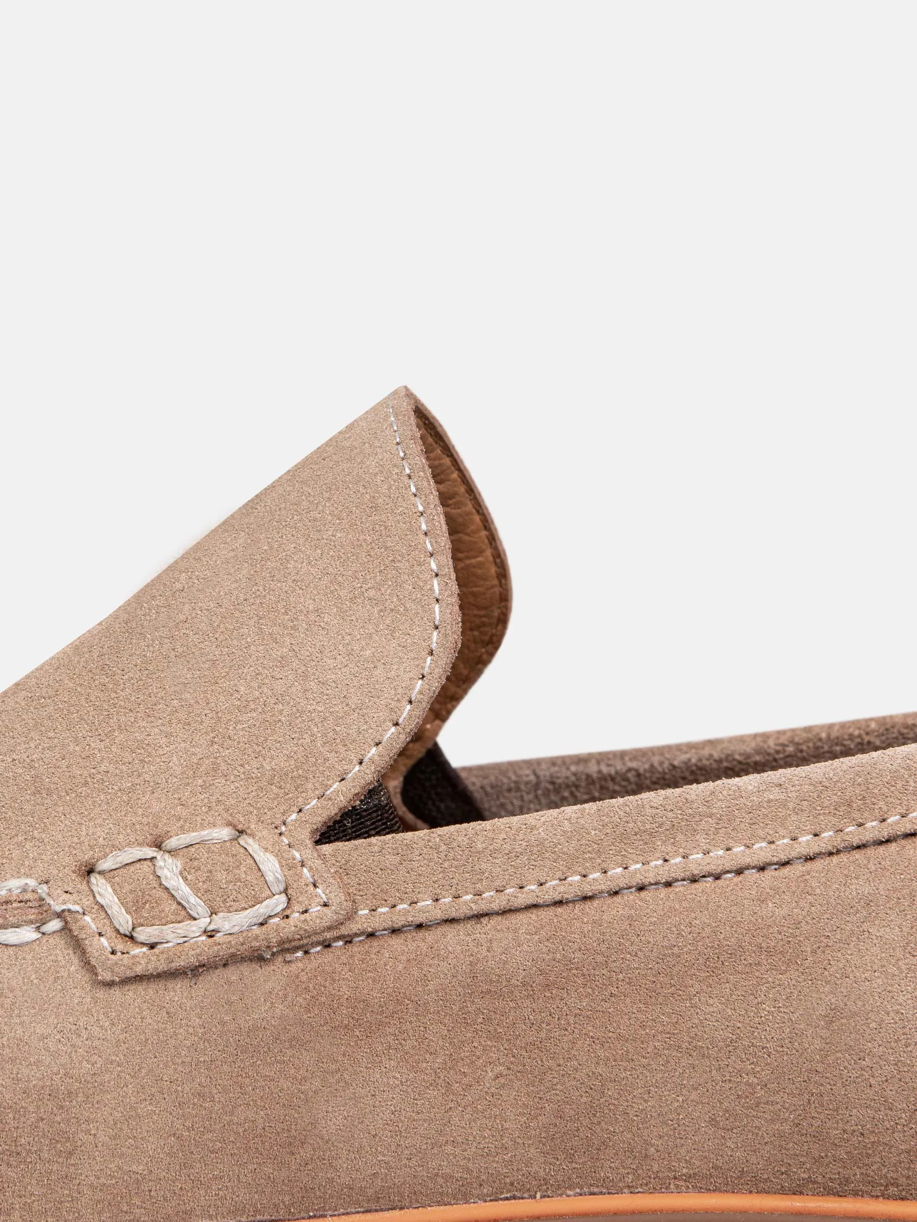 Suede Loafer Beige Shoes