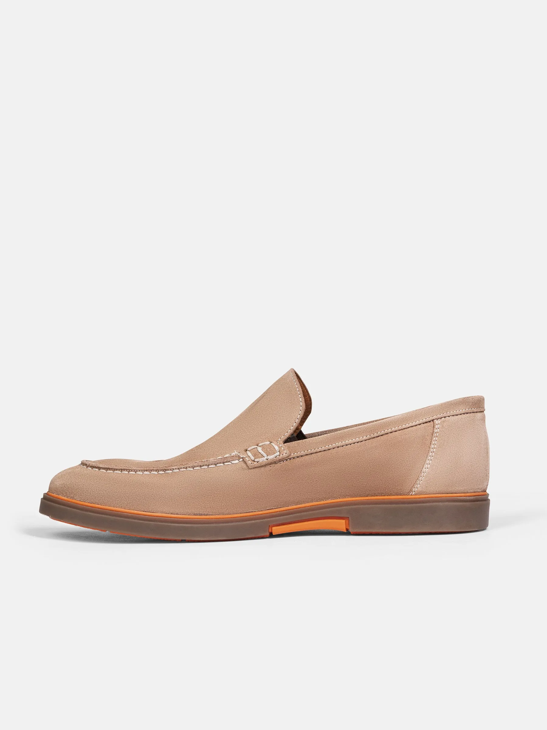 Suede Loafer Beige Shoes