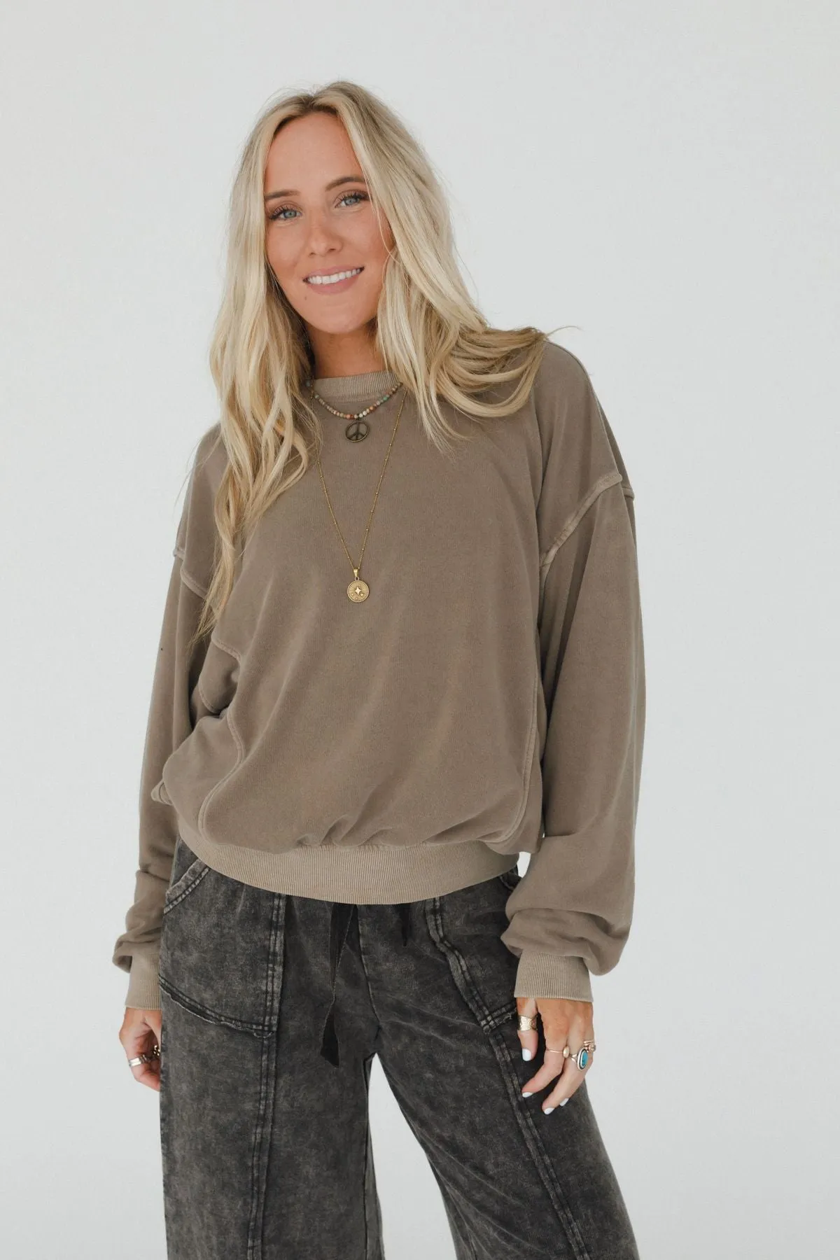 Summit Cozy Pullover - Mocha