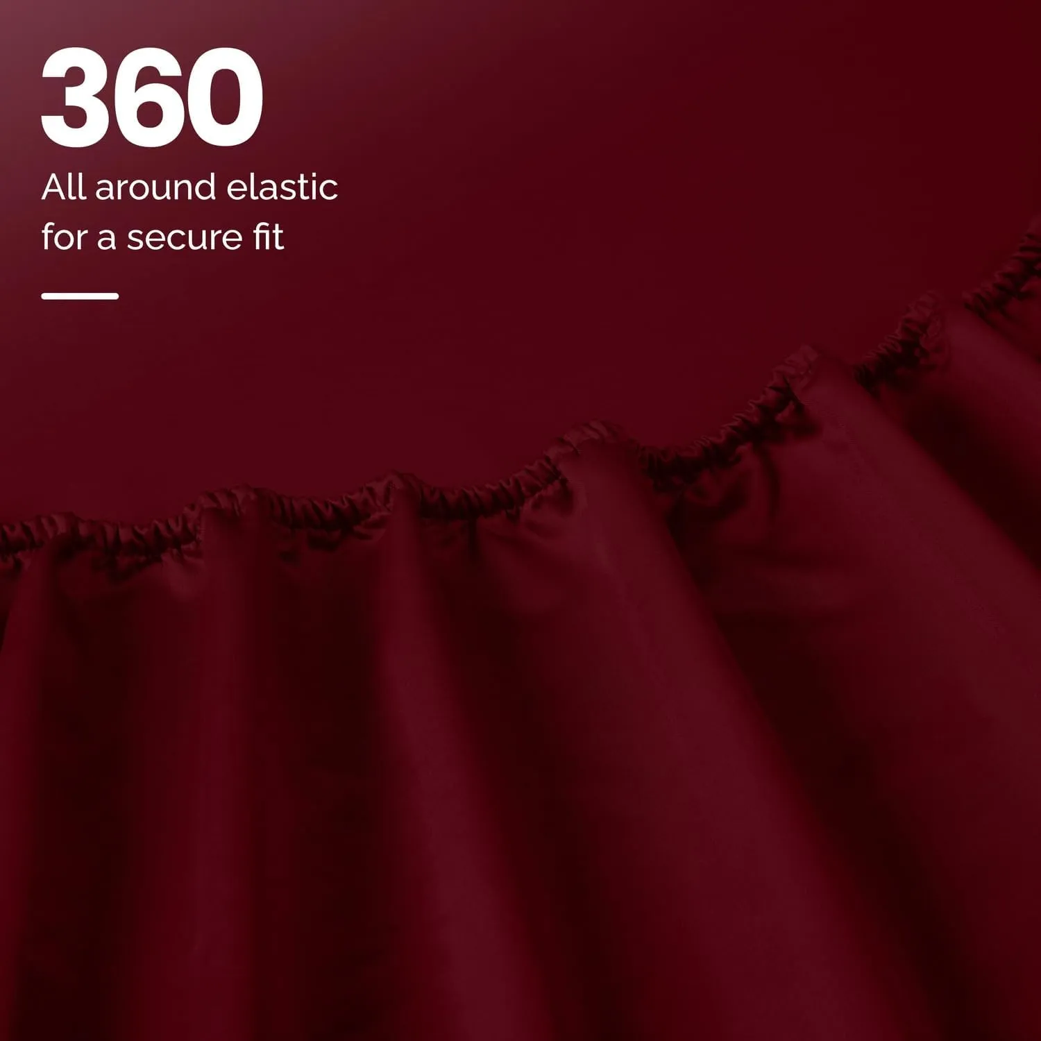Superior Egyptian Cotton Sheet Set - 1000-Thread Count Egyptian Cotton Solid Bedding Sheet Set with 18” Deep Pocket - Luxury High Thread Count Sheet Set, California King, Burgundy