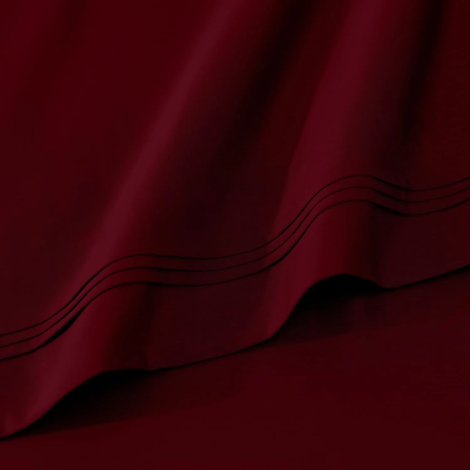 Superior Egyptian Cotton Sheet Set - 1000-Thread Count Egyptian Cotton Solid Bedding Sheet Set with 18” Deep Pocket - Luxury High Thread Count Sheet Set, California King, Burgundy