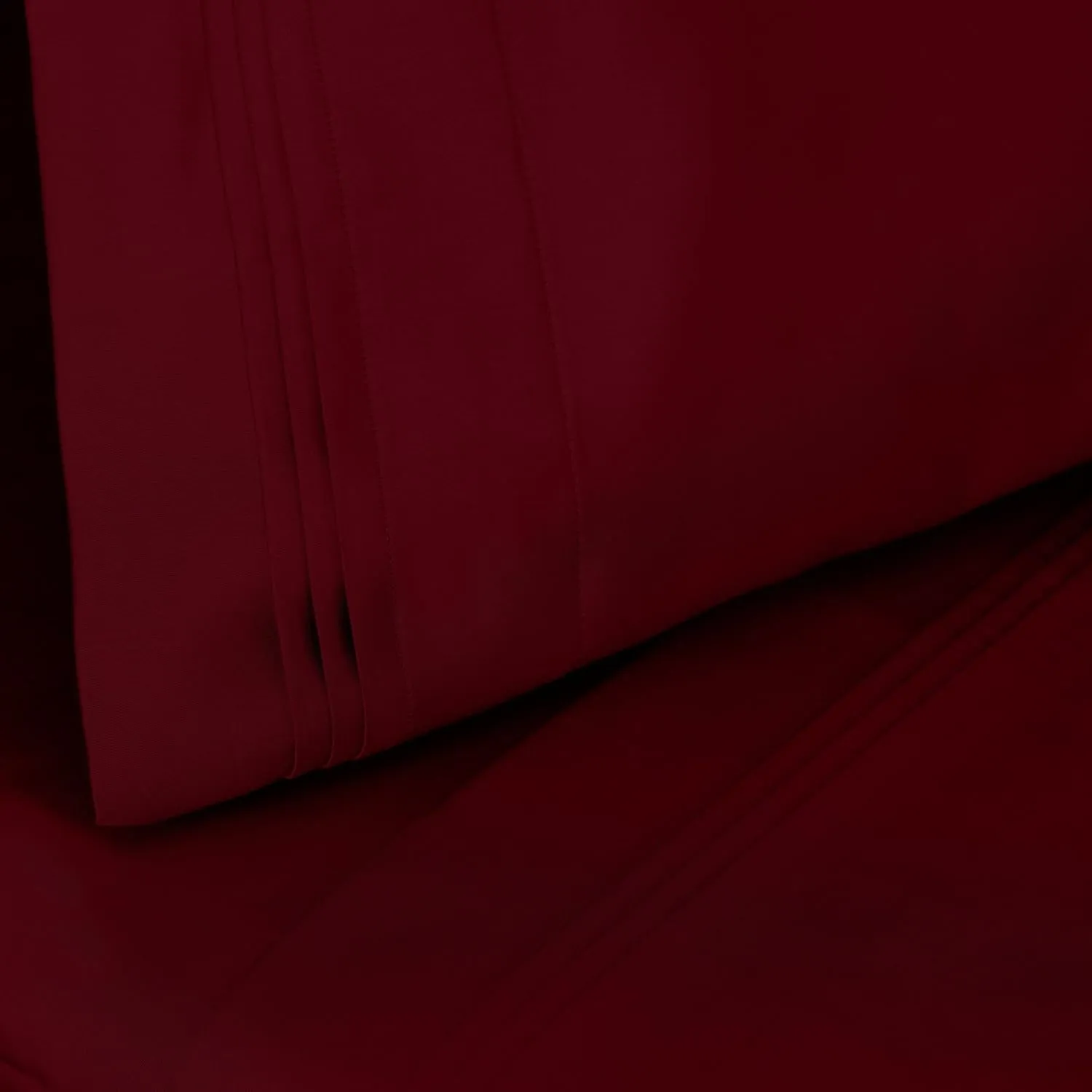 Superior Egyptian Cotton Sheet Set - 1000-Thread Count Egyptian Cotton Solid Bedding Sheet Set with 18” Deep Pocket - Luxury High Thread Count Sheet Set, California King, Burgundy