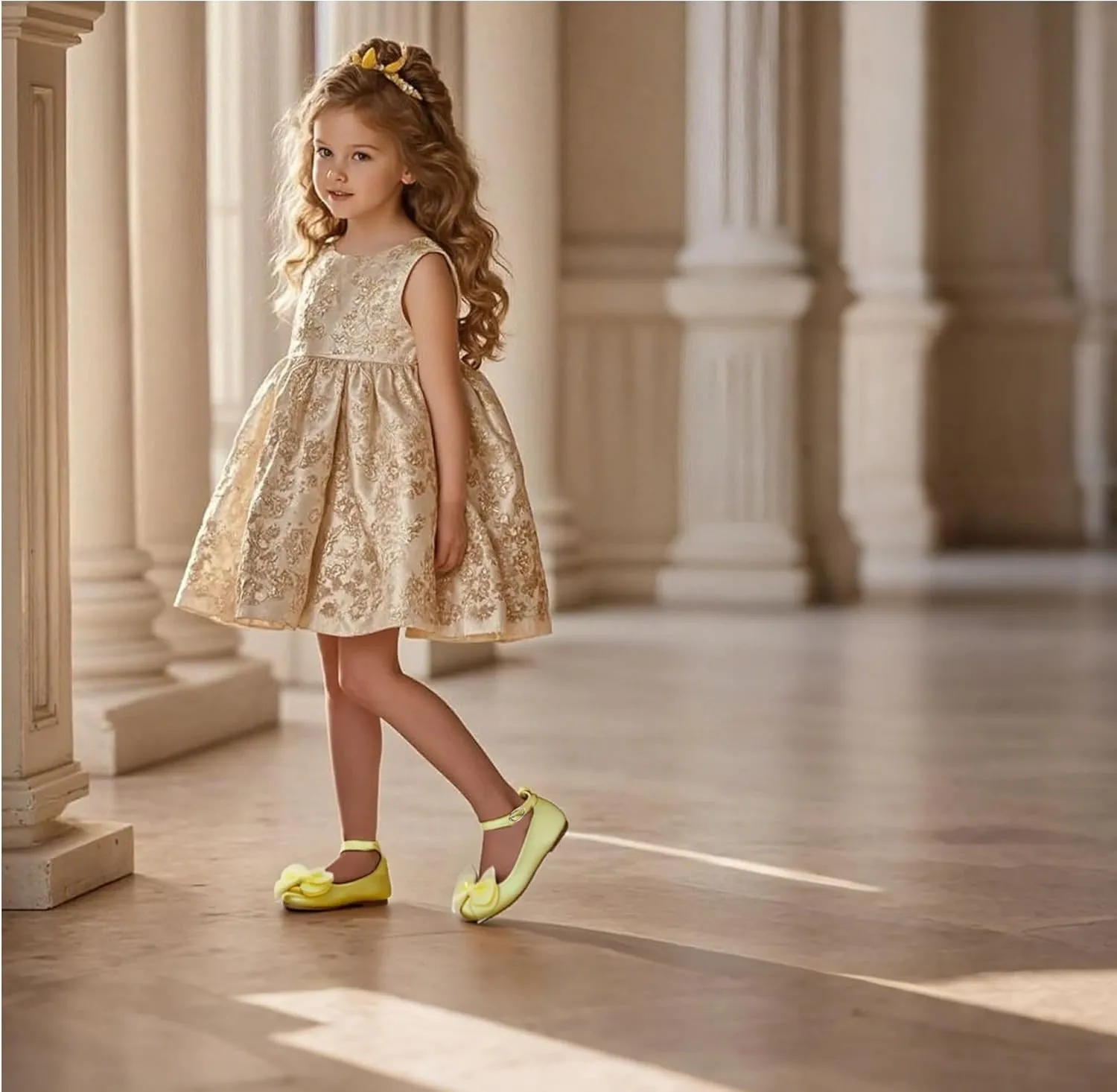 THEE BRON Toddler Little Girl Mary Jane Dress Shoes Princess Ballerina Flat Shoes