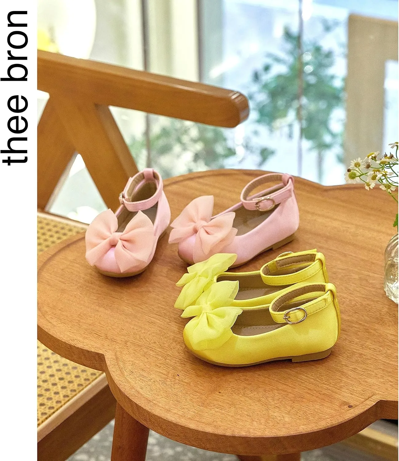 THEE BRON Toddler Little Girl Mary Jane Dress Shoes Princess Ballerina Flat Shoes