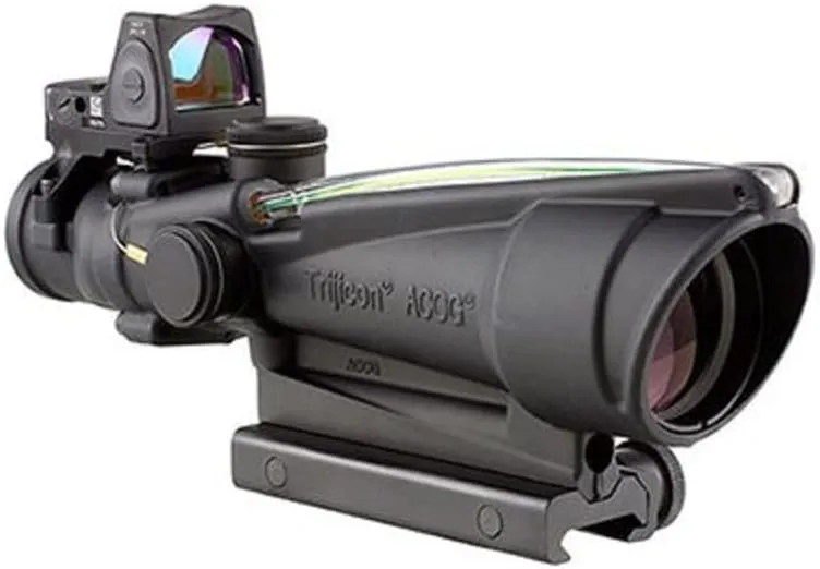 Trijicon 3.5x35mm ACOG Dual Illuminated Green Chevron .223 Reticle 3.25 MOA RMR Sight TA51 Mount Black Optics