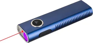 TrustFire Mini X3-SE Rechargeable Flat EDC Flashlight with White Light, UV Light and Red Beam, 1200 Lumens LED Flashlights Combo, Triple Light Sources Pocket Lights IPX6 for Emergency (Deep Blue)