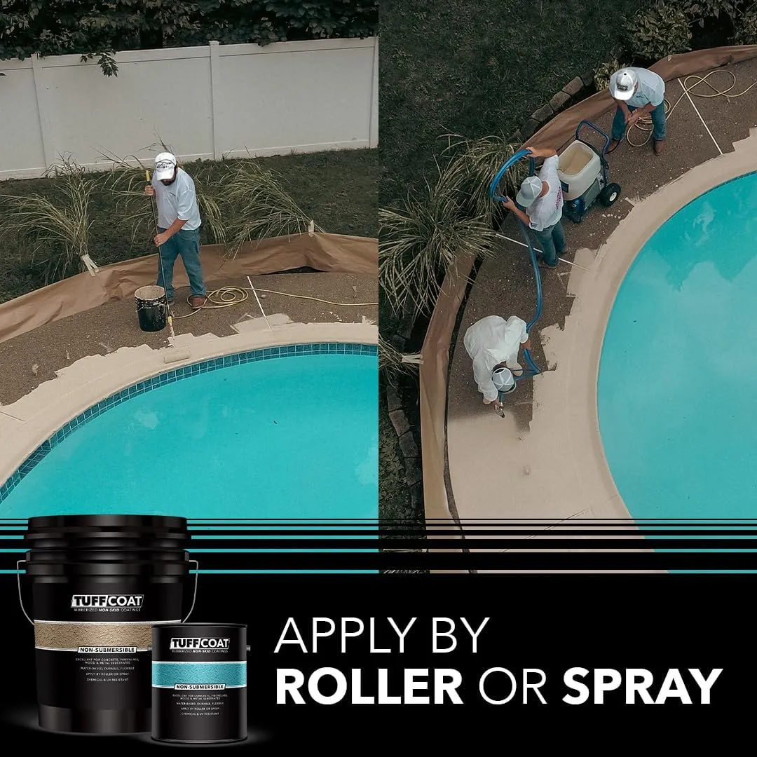 Tuff Coat UT-105 Dark Brown - 1 Gallon: Medium Texture, Non-Submersible, Water-Based, Rubberized Non-Skid Coating