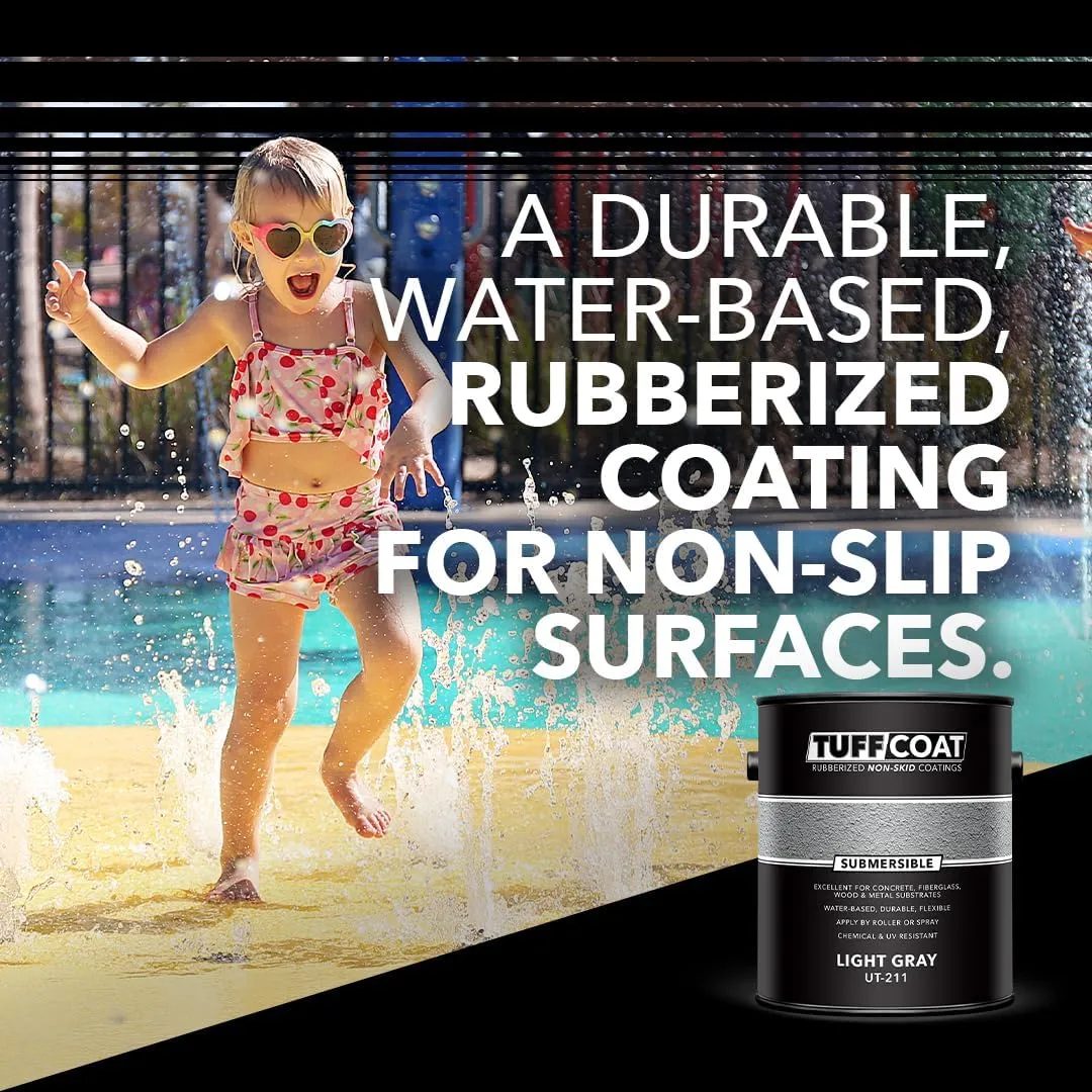 Tuff Coat UT-211 Light Gray - 1 Gallon: Submersible, Water-Based, Rubberized Non-Skid Coating