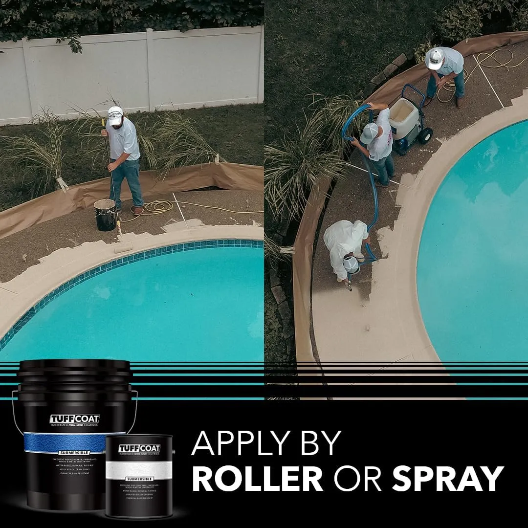 Tuff Coat UT-211 Light Gray - 1 Gallon: Submersible, Water-Based, Rubberized Non-Skid Coating