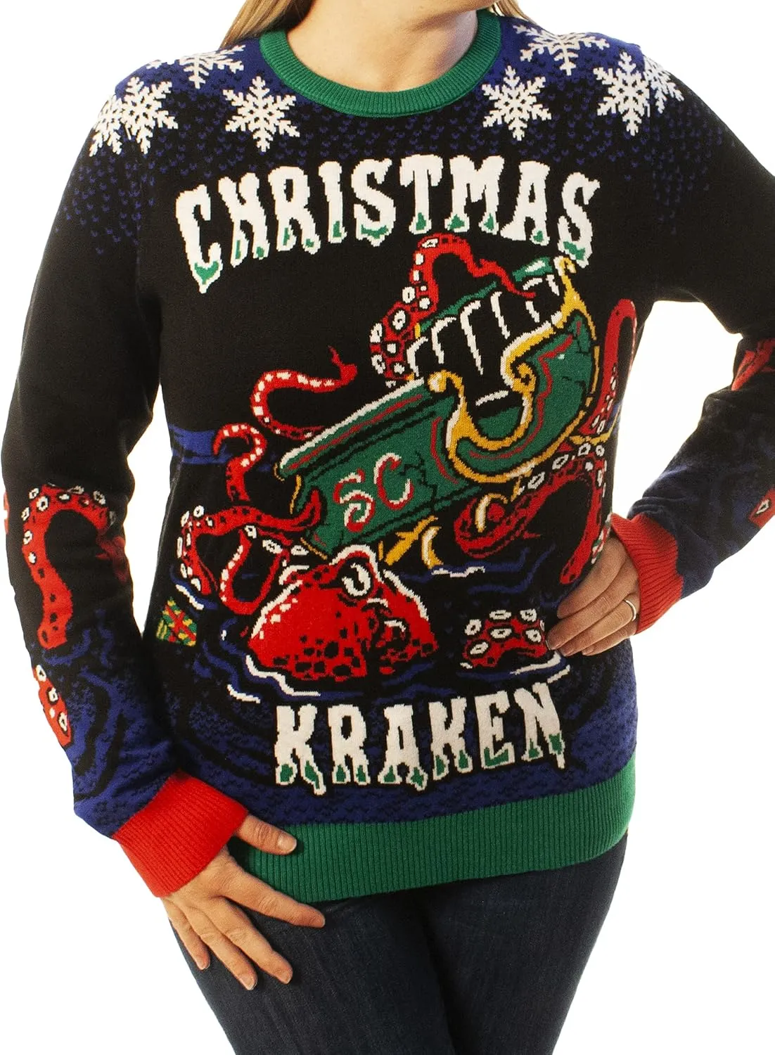 Ugly Christmas Party Knitted Ugly Christmas Sweater for Men and Women - Reindeer & Animals