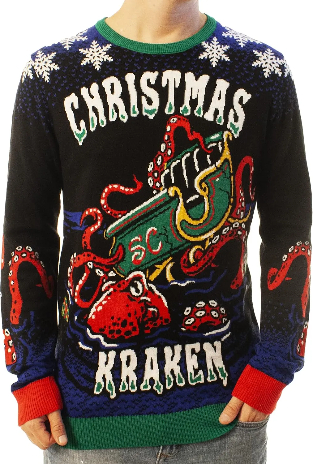 Ugly Christmas Party Knitted Ugly Christmas Sweater for Men and Women - Reindeer & Animals