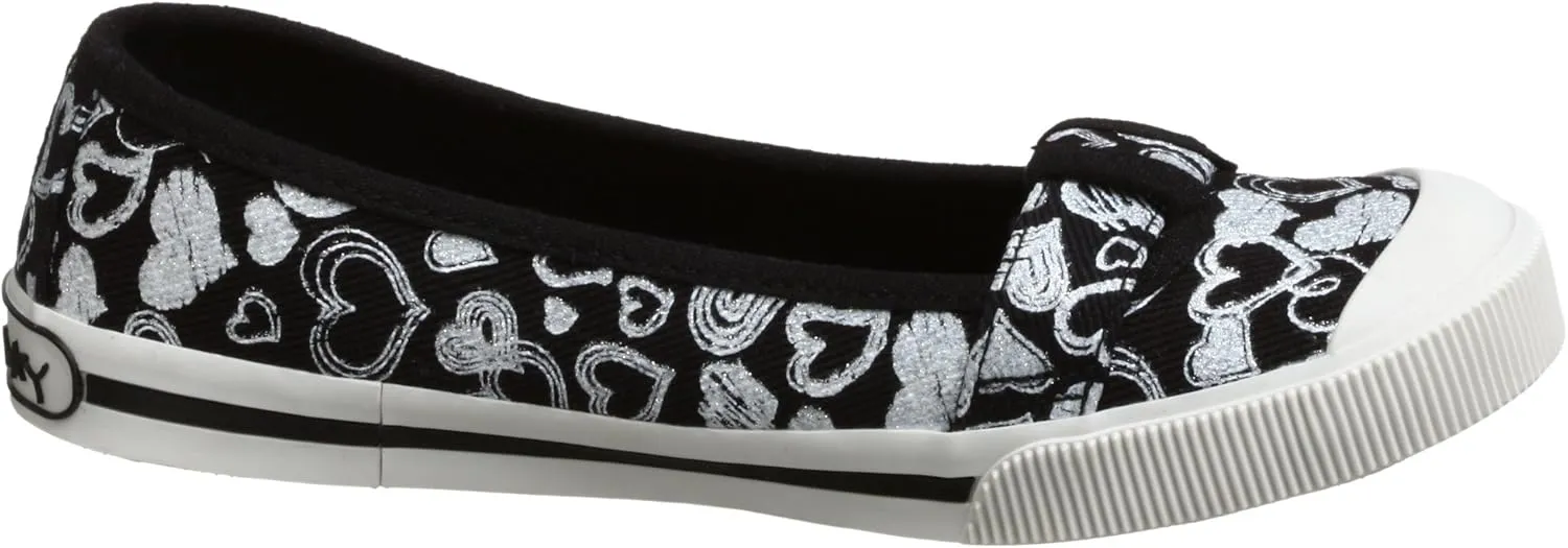 UNIONBAY Little Kid/Big Kid Abbie Metallic Heart T-Strap Slip-On