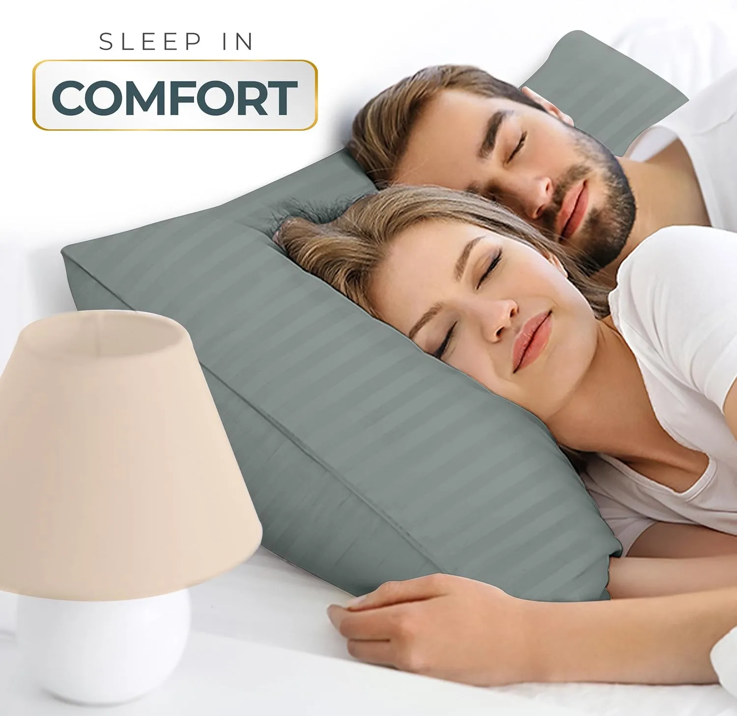 Utopia Bedding Bed Pillows for Sleeping Queen Size (Light Grey), Set of 2, Cooling Hotel Quality, for Back, Stomach or Side Sleepers