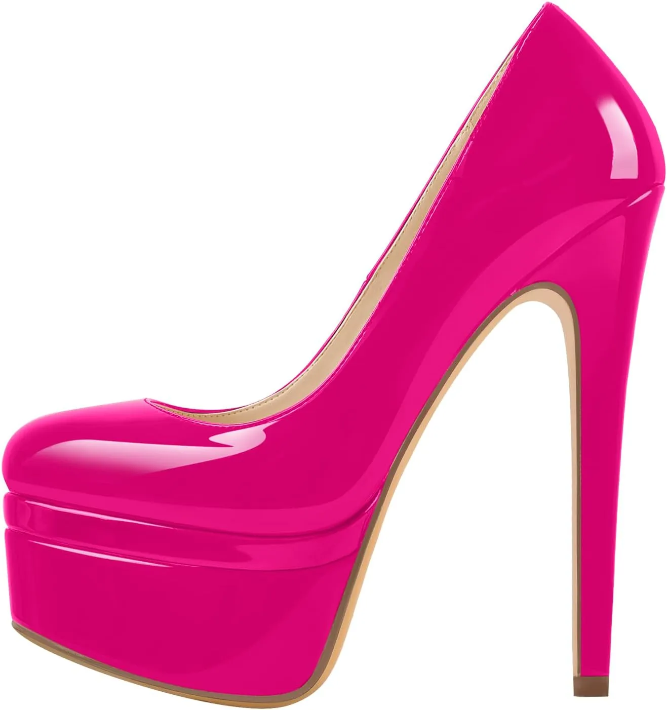 VERISSON Fashionable Slip-on High Heeled Platform Pumps Stiletto Court Shoes for Wedding Dress