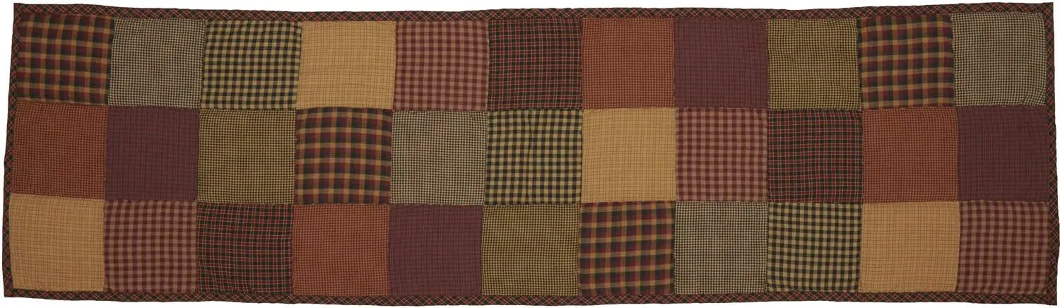VHC Brands, Heritage Farms, Cotton, 13x48, Quilted Runner, Red
