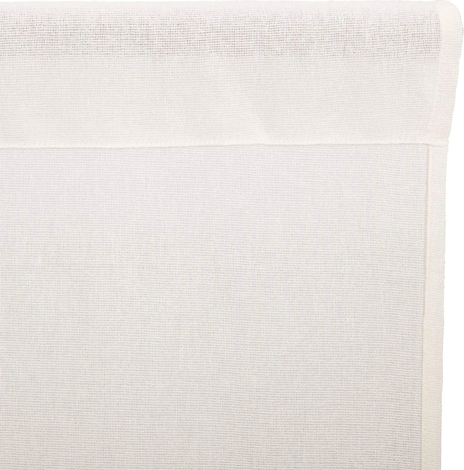 VHC Brands Tobacco Cloth Fringed Curtain Panels, Antique White, 84x40, Set of 2