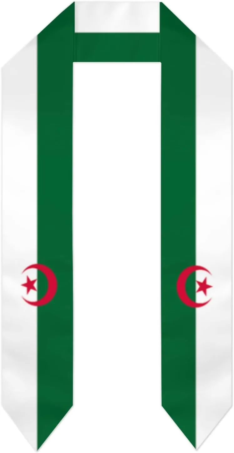 Vintage Flag Graduation Stole Scarf Shawl Sash for Abroad Student International Study Class of 2024