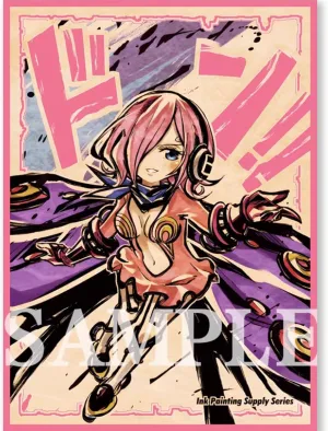 Volcanic Island 60ct 67x92mm Ink Holographic Flashing Top Loading Trading Card Sleeves Deck Protector for MTG/TCG/PTCG Art Anime Printing Card Sleeves Protectors (Reiju)