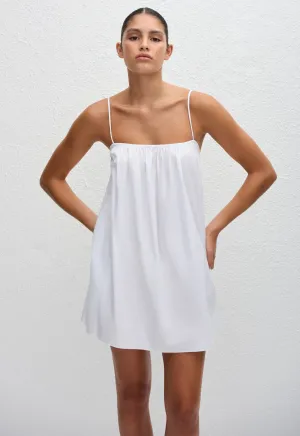 Voluminous Cami Mini Dress - White