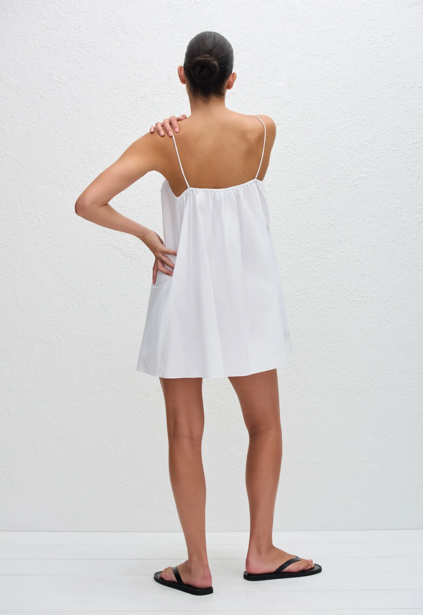 Voluminous Cami Mini Dress - White