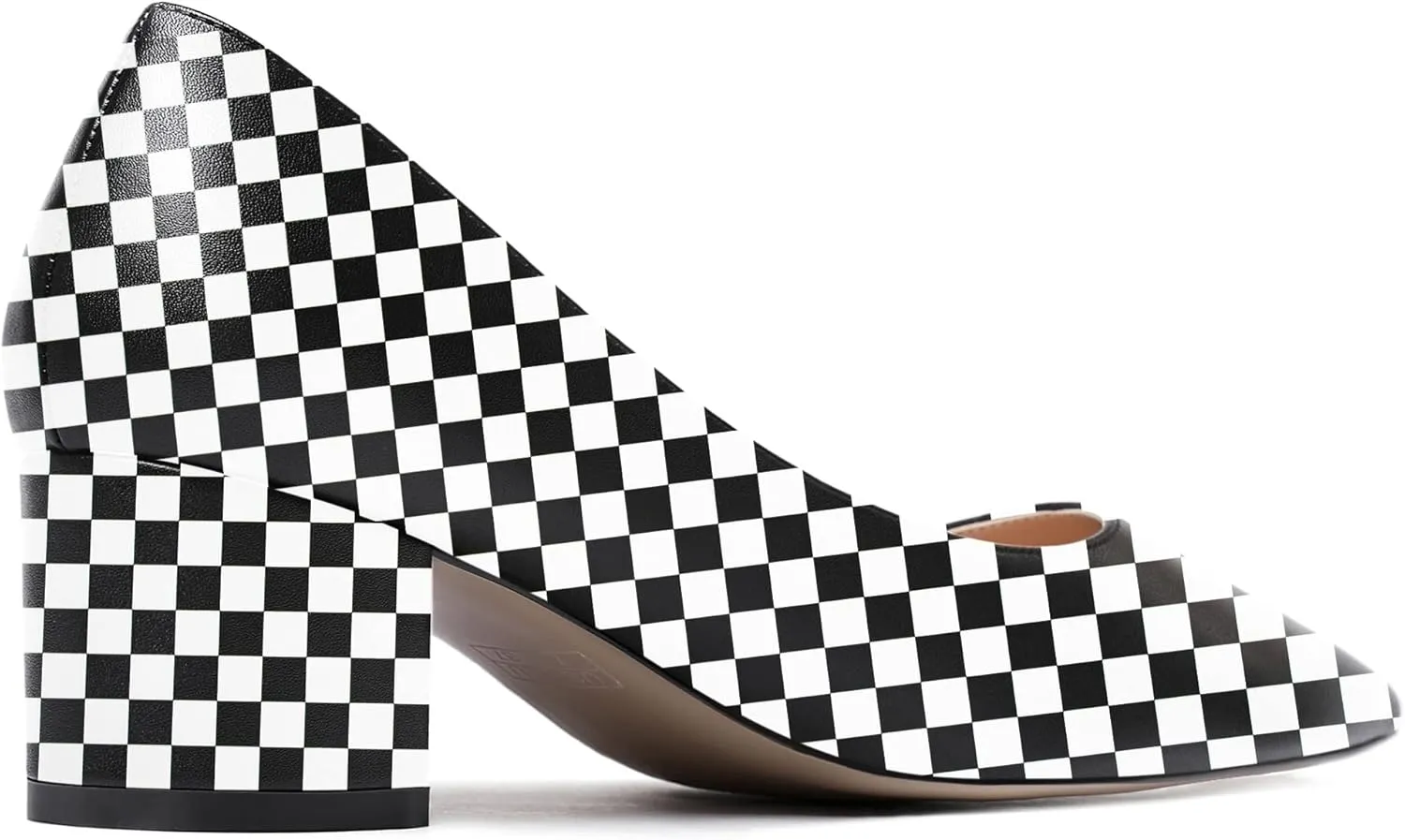 WAYDERNS Women's Matte Slip On Pointed Toe Chunky Low Block Heel Pumps Shoes 2 Inch