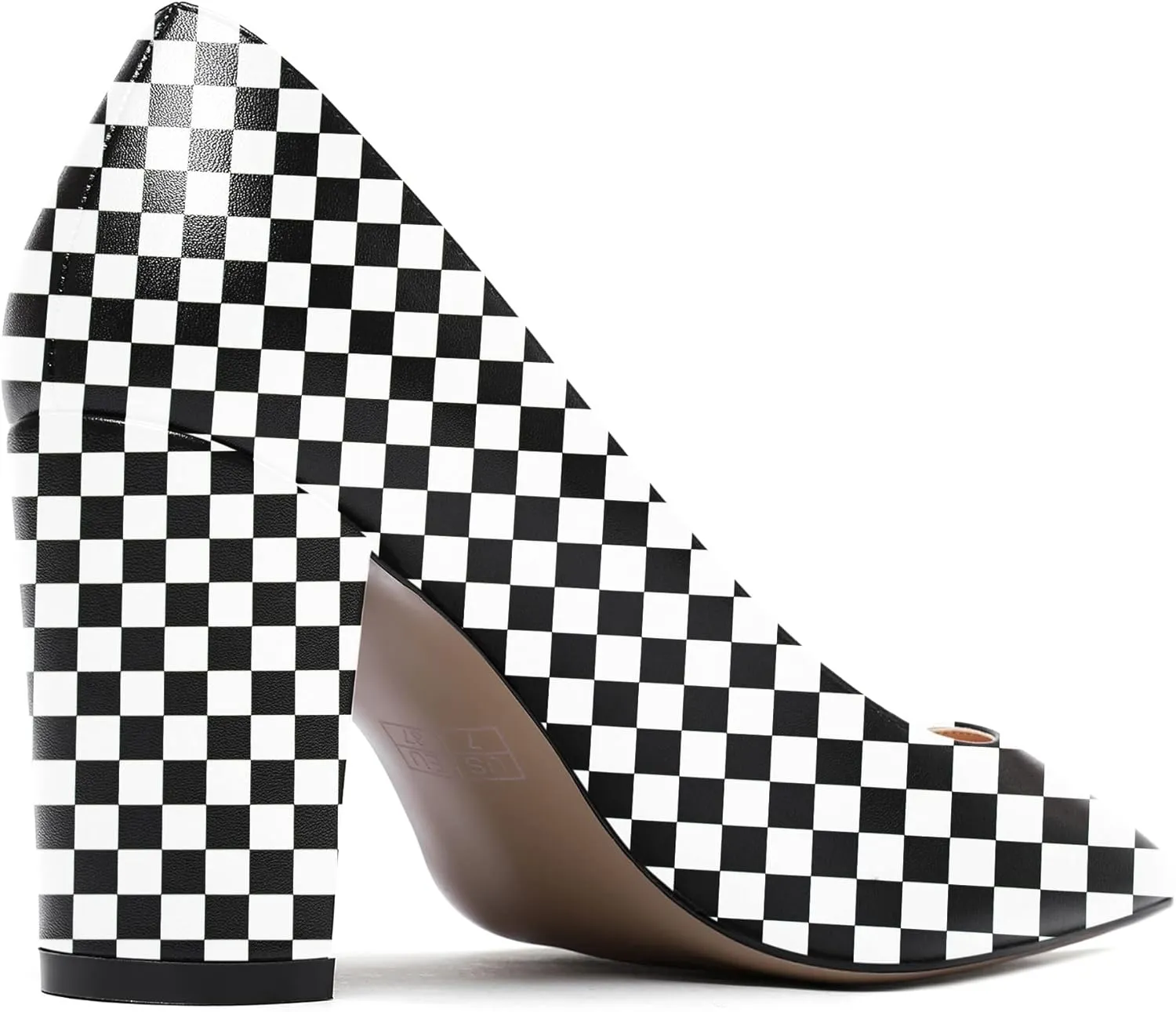 WAYDERNS Women's Slip On Matte Pointed Toe Block High Heel Pumps Shoes 3.5 Inch