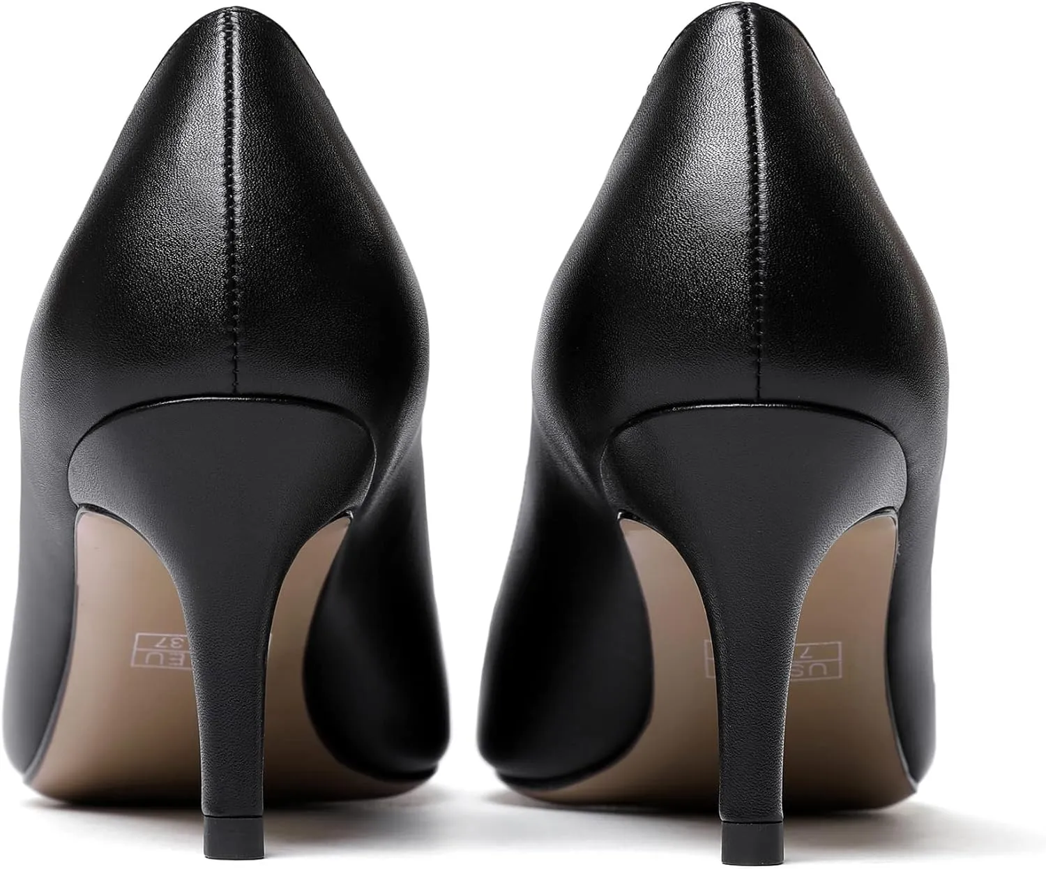 WAYDERNS Women's Slip On Solid Pointed Toe Matte Stiletto Mid Heel Pumps Shoes 2.5 Inch