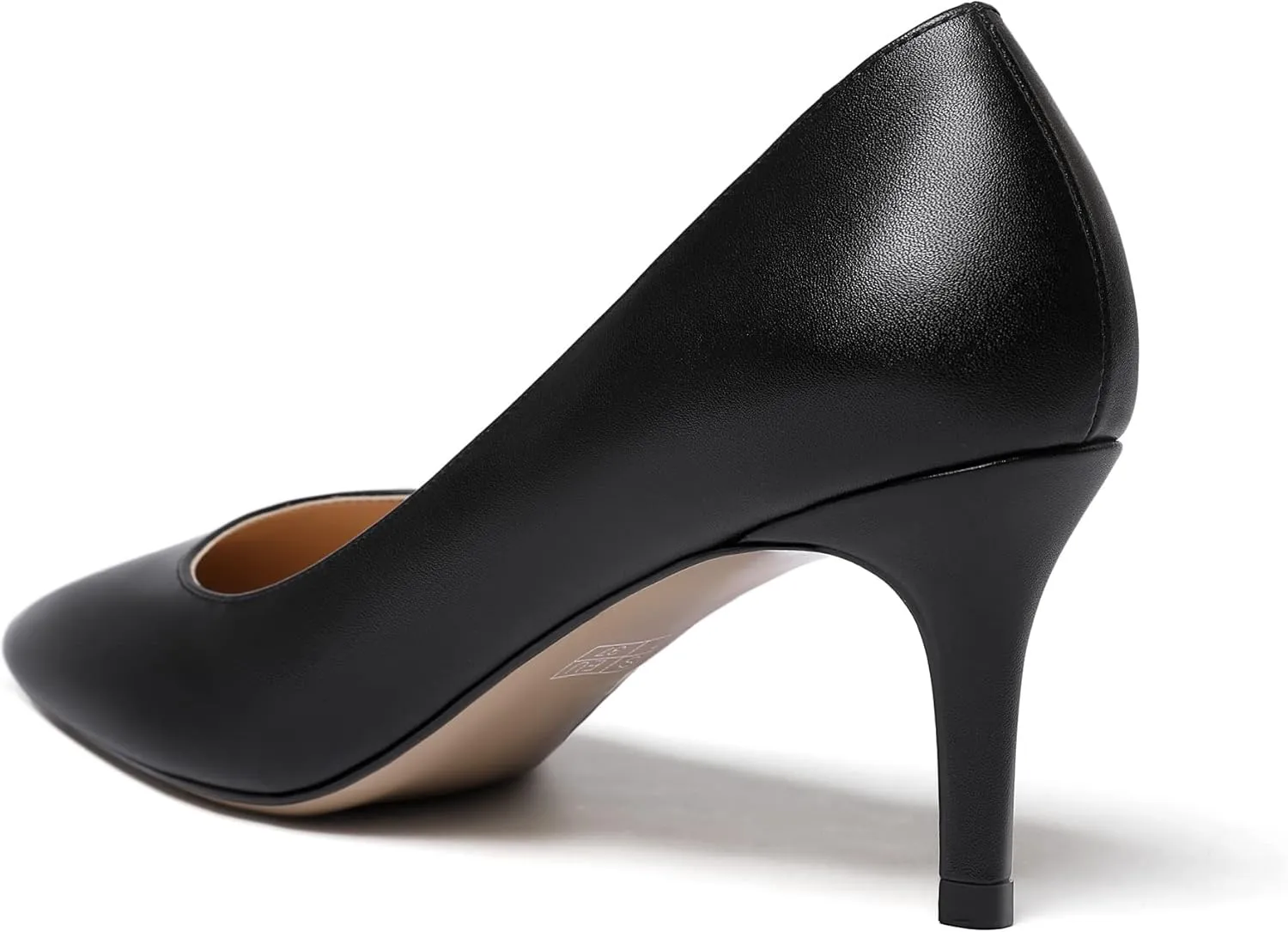 WAYDERNS Women's Slip On Solid Pointed Toe Matte Stiletto Mid Heel Pumps Shoes 2.5 Inch