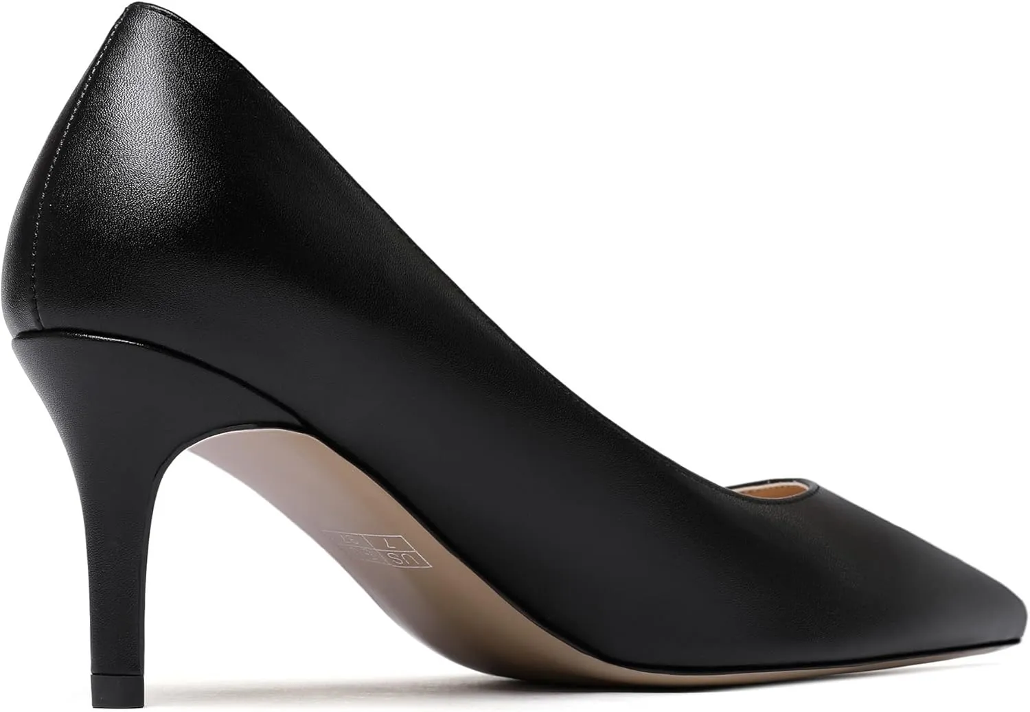 WAYDERNS Women's Slip On Solid Pointed Toe Matte Stiletto Mid Heel Pumps Shoes 2.5 Inch