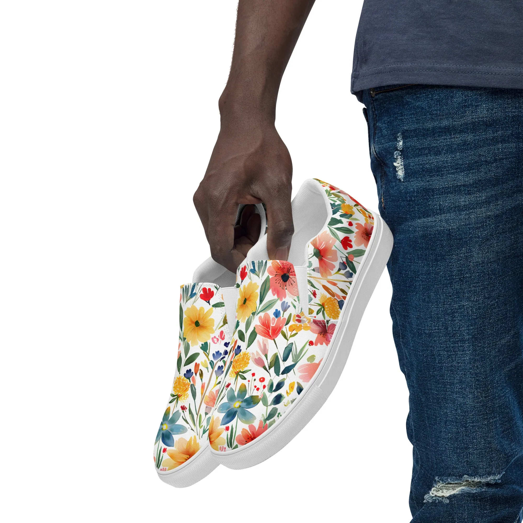 Wild Flower Men’s slip-on shoes