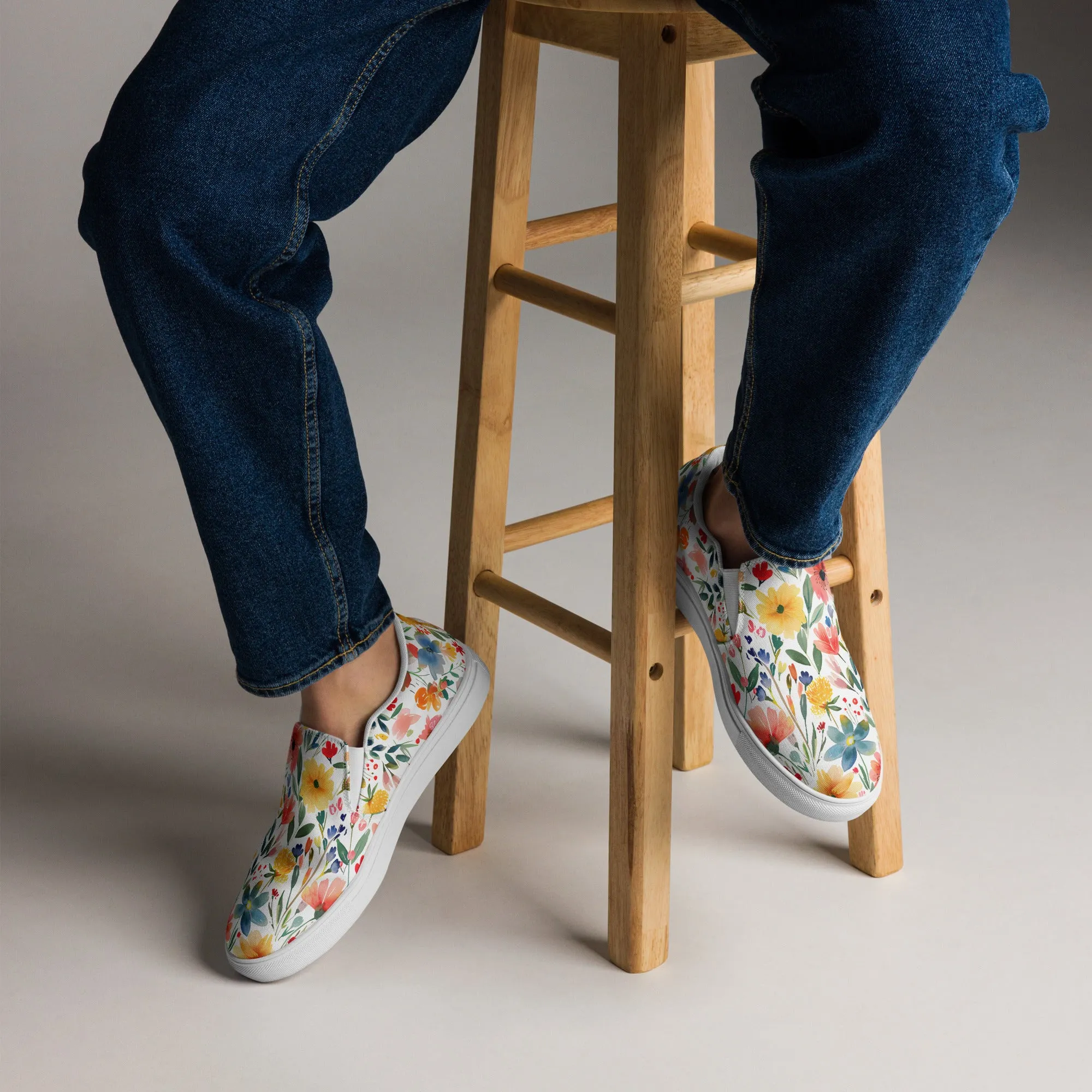 Wild Flower Men’s slip-on shoes
