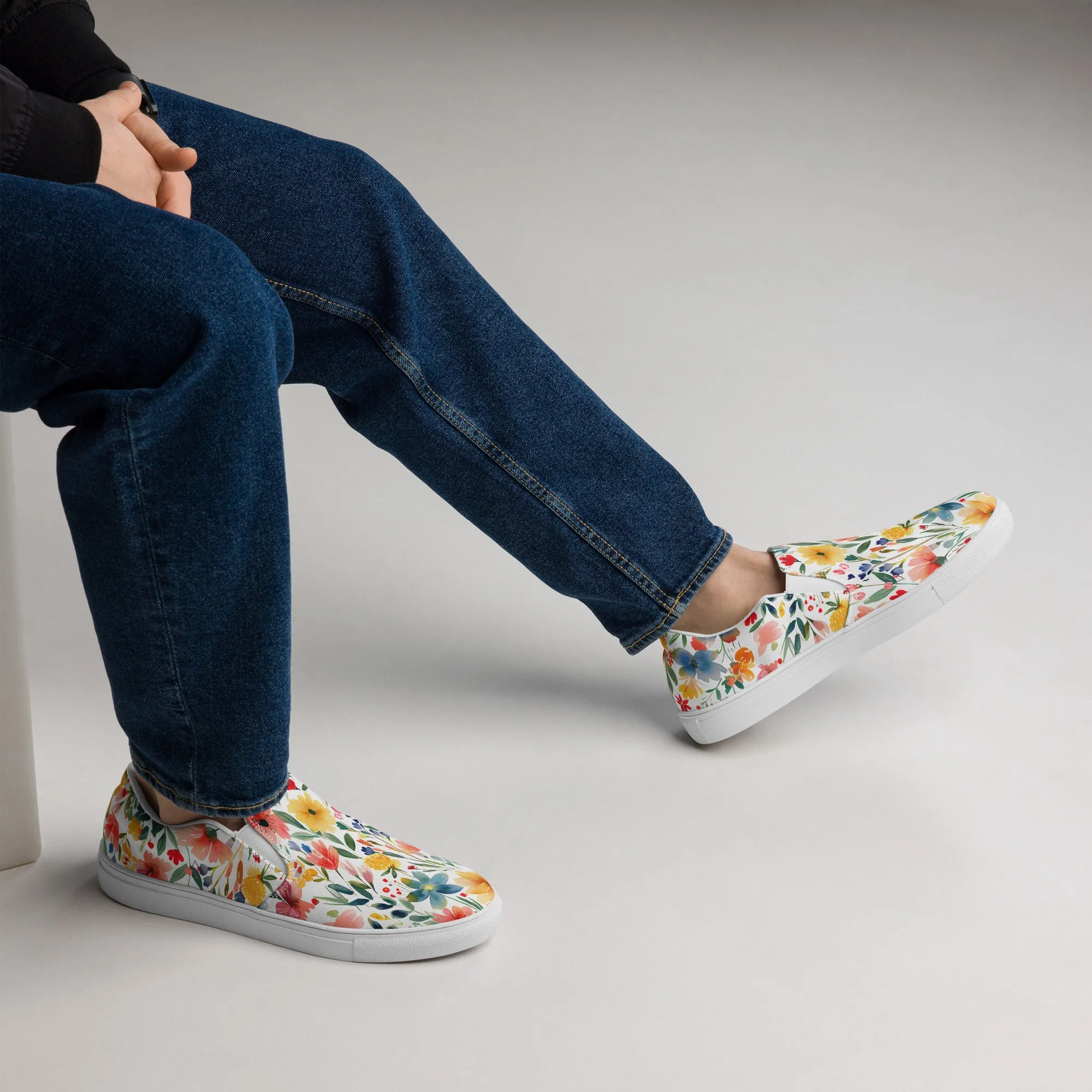 Wild Flower Men’s slip-on shoes