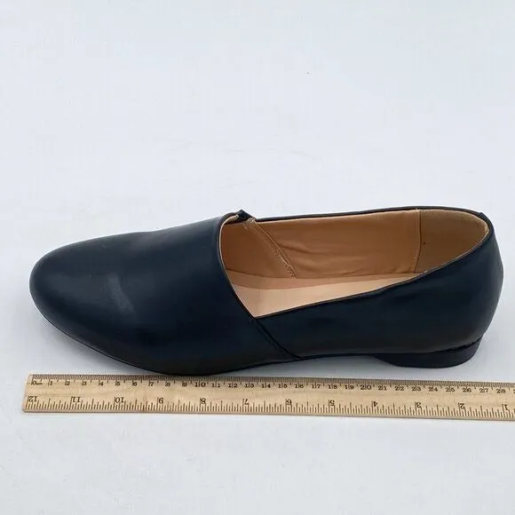 Women Fashion Closed Almond Toe Pumps Solid Color Loafer Flats Slip On Cozy Part