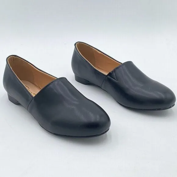 Women Fashion Closed Almond Toe Pumps Solid Color Loafer Flats Slip On Cozy Part