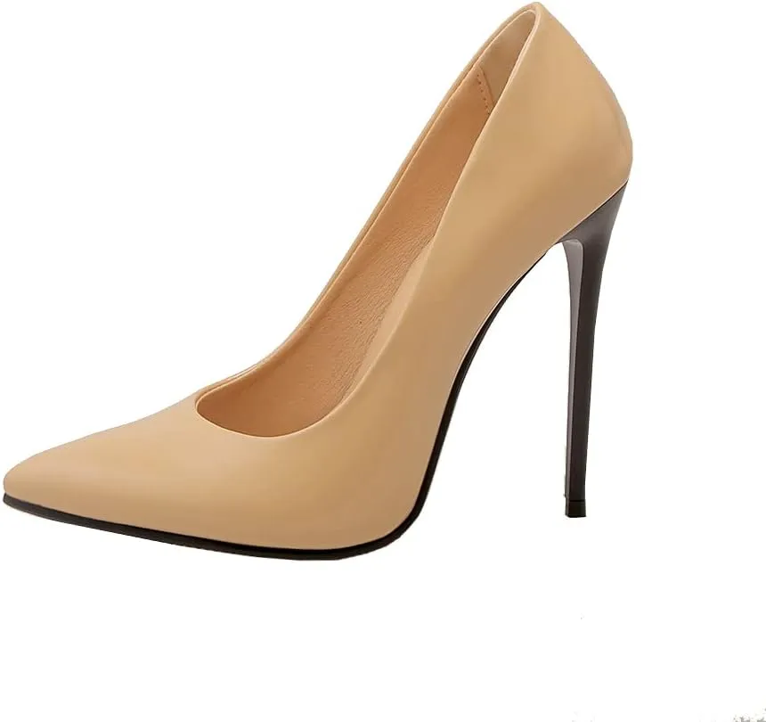 Women's Men's Pointed Toe High Hell Plus Size Slip On Stiletto Wedding Party Dress Pumps Shoes