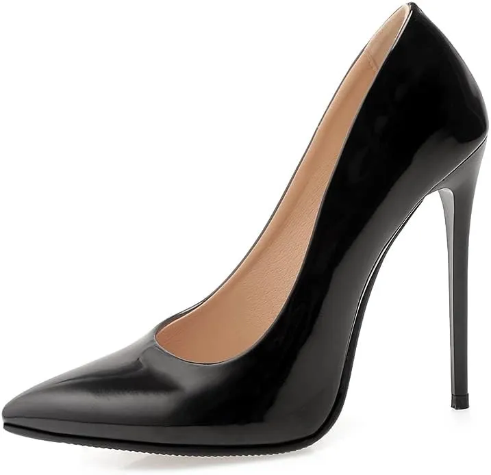 Women's Men's Pointed Toe High Hell Plus Size Slip On Stiletto Wedding Party Dress Pumps Shoes