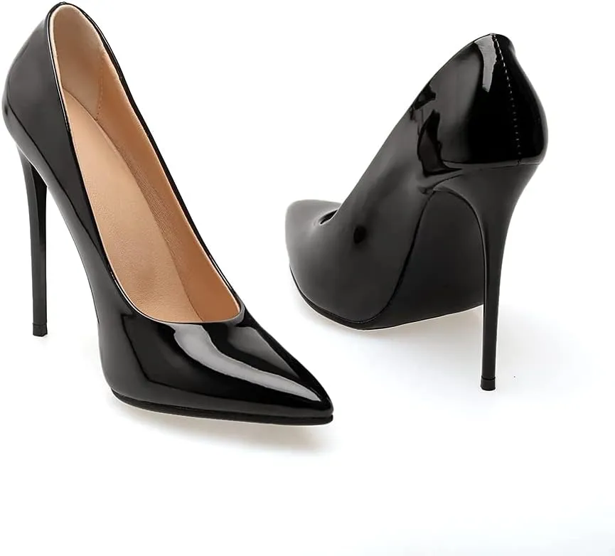 Women's Men's Pointed Toe High Hell Plus Size Slip On Stiletto Wedding Party Dress Pumps Shoes