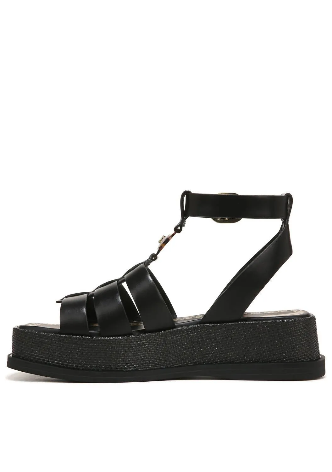 Women's Naima Platform Gladiator Sandal In Black Leather