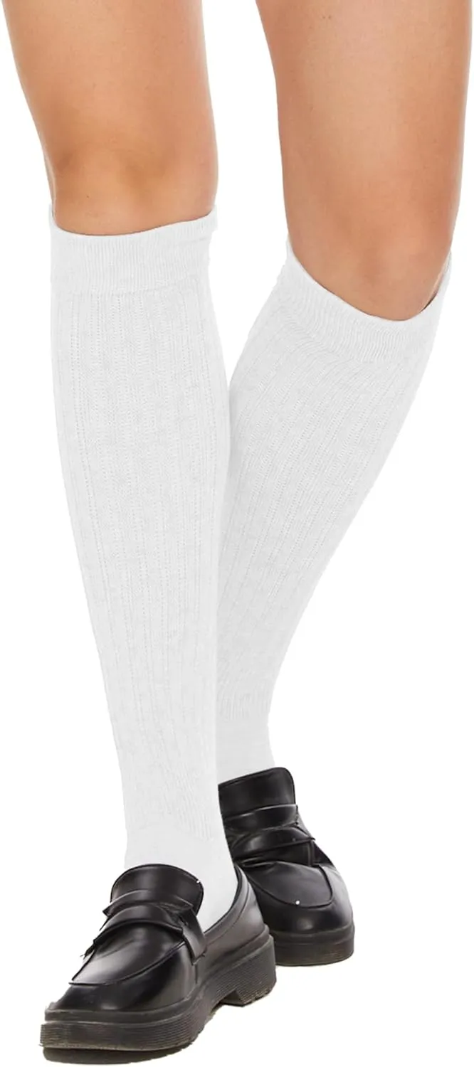 Womens Slouch Scrunch Socks Retro Knee High Soft Stack Chunky Cozy Boot Socks For Women Size 6-11