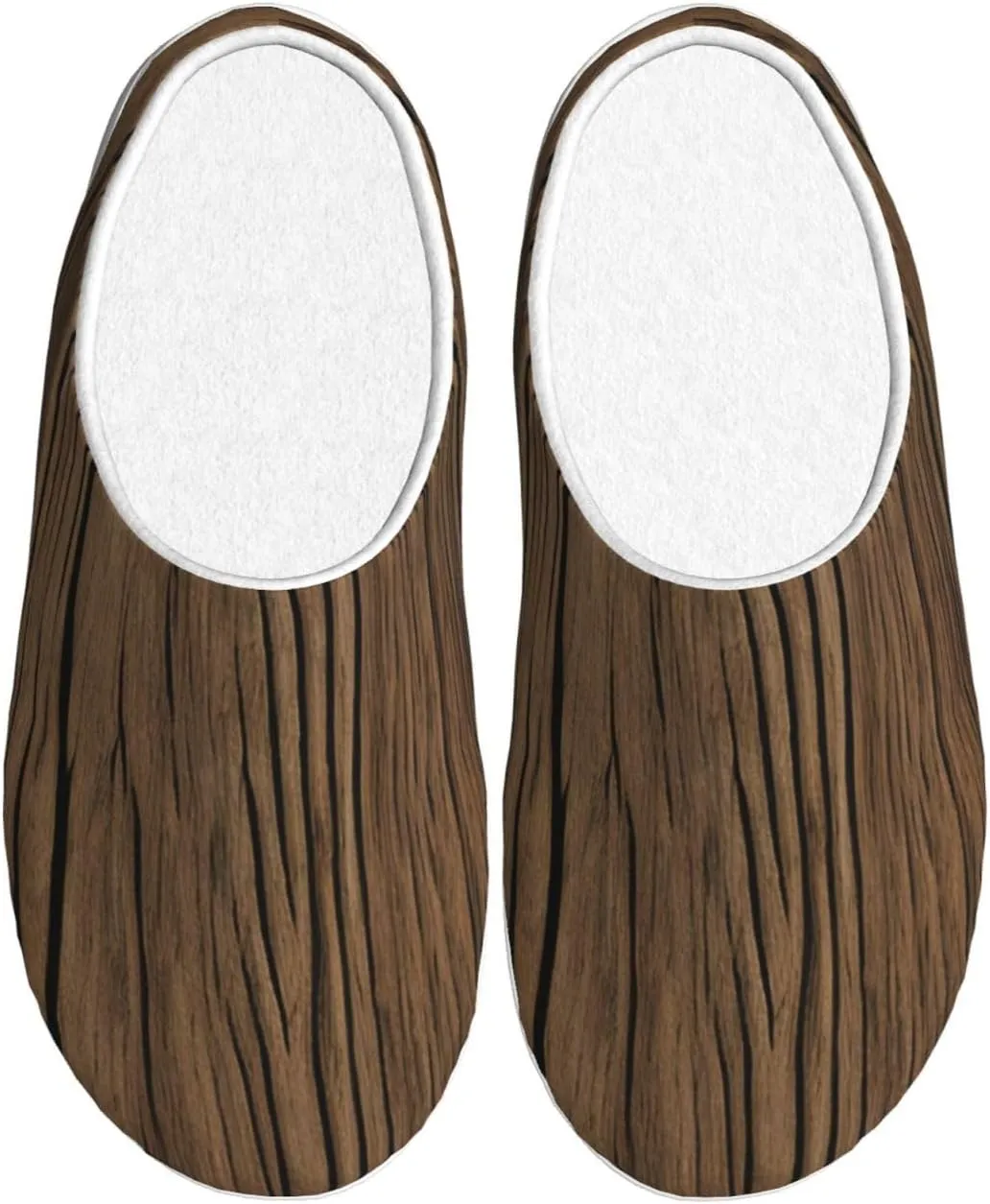 Wood Grain Print Versatile Use Anti Pilling Washable Slippers for Women Men Cozy Stylish shoes