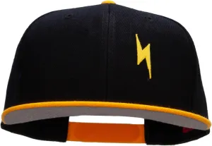 Yellow Lighting Bolt Patched Wool Blend Pro Style 2 Tone Snapback