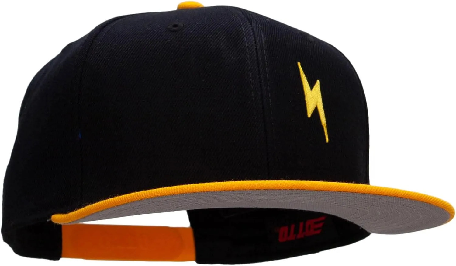 Yellow Lighting Bolt Patched Wool Blend Pro Style 2 Tone Snapback