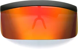zeroUV Visor Sunglasses for Men and Women, Futuristic Face Shield Glasses with UV400 Protection 172mm
