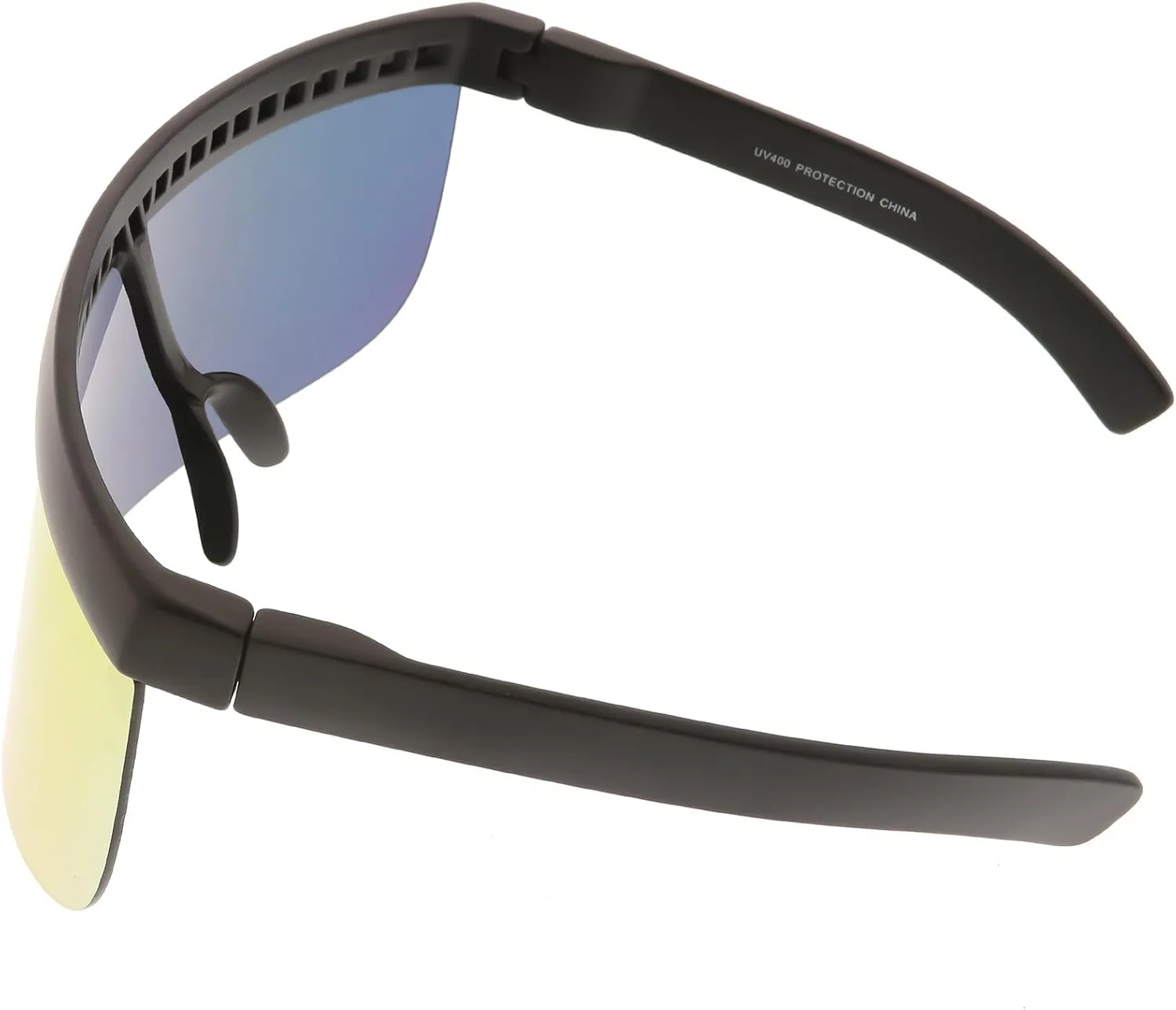 zeroUV Visor Sunglasses for Men and Women, Futuristic Face Shield Glasses with UV400 Protection 172mm